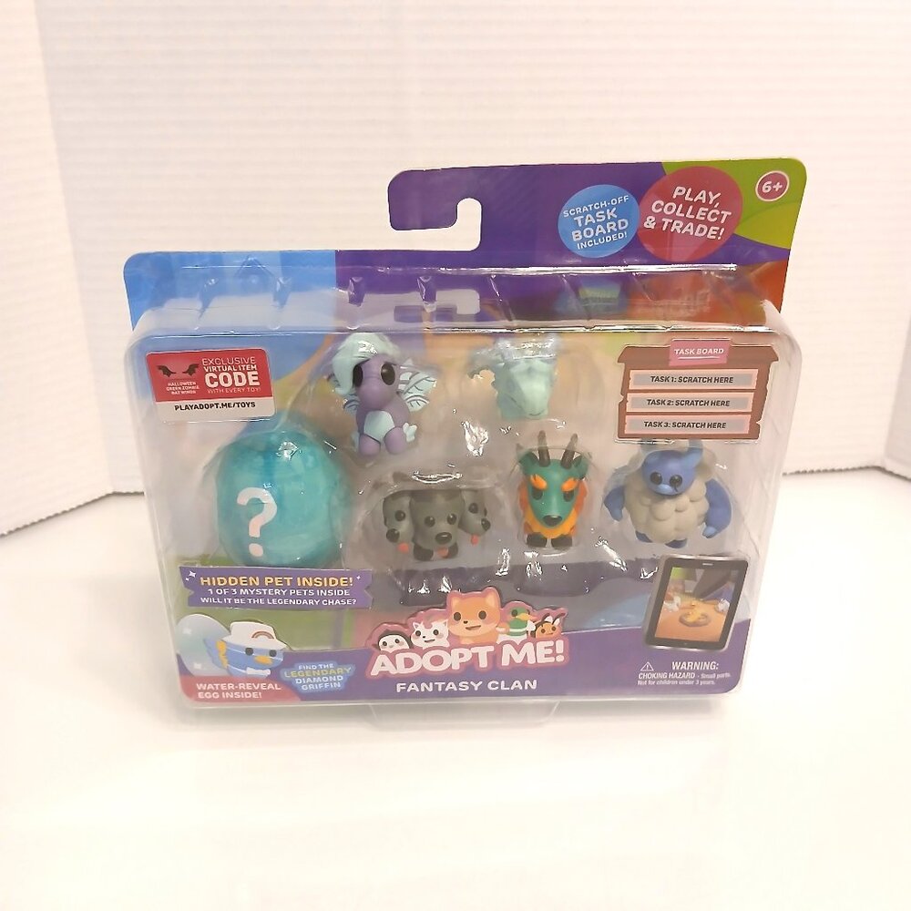 Adopt Me Fantasy Clan Figures With Exclusive Virtual Item Code 7 Pack Roblox